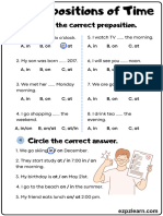 Prepositions of Time Choose The Correct Preposition Book1