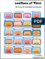 Prepositions of Time Board Game For Kids Book1