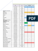 Holiday Calendar 2021 - 2022