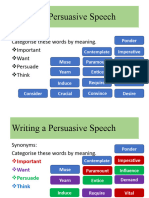 Writing a Persuasive Speech - Assessment