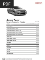 Download Accord Tourer Accessories 2012 by AOCUK SN72171801 doc pdf