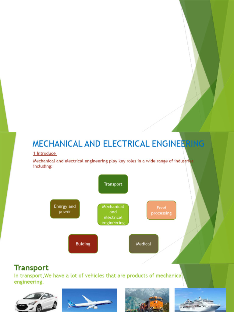 Mechanical and Electrical Engineering Overview | PDF | Engineering ...