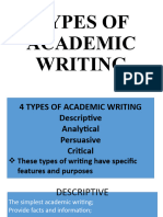 Types of Academic Writing