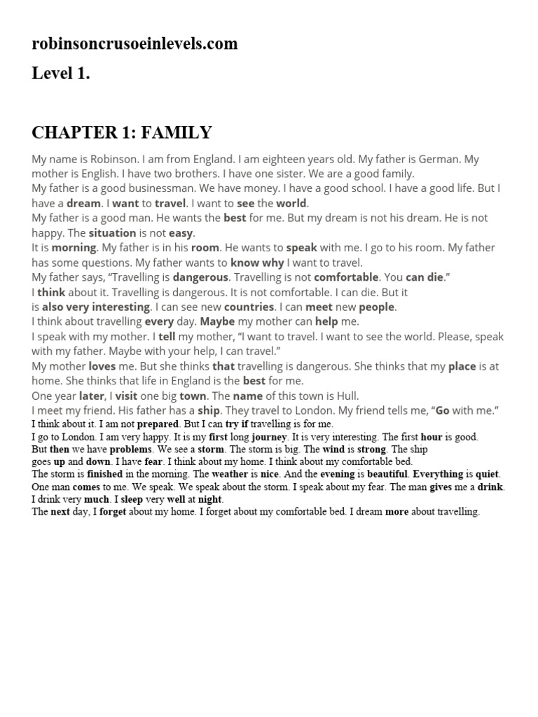 Level 1. Chapter 1: Family | PDF | Parrot | Canoe
