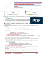 La Tension Electrique Resume de Cours 1 3