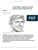 «Avec le cas Gérard Miller, la gauche morale découvre la différence entre la parole et les actes»