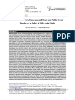 Prevalence of Work Stress Among Private and Public Sector Employees in Delhi: A Differential Study