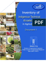 Inventory of Indigenous Technical Knowledge in Agriculture Document 1