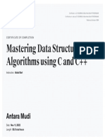 Data Structures & Algorithm Certificate by Udemy