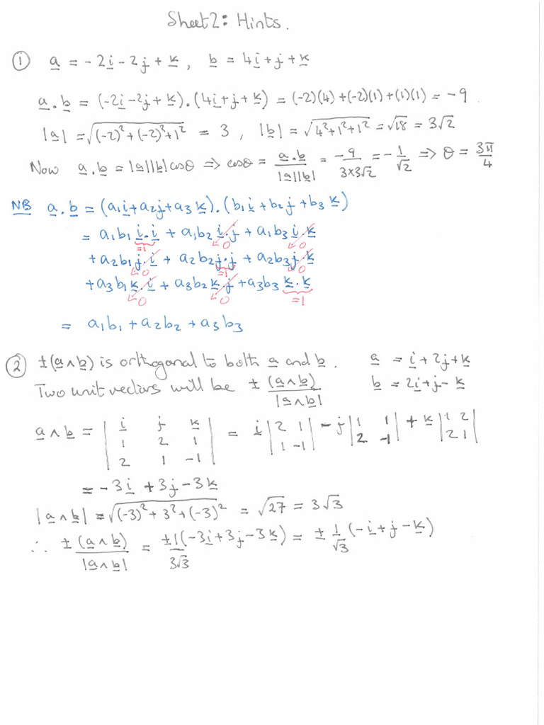 Hints Sheet 2 | PDF