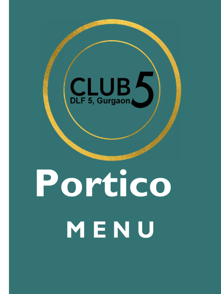 Portico Restaurant Menu Overview | PDF | Indian Cuisine | Chili Pepper