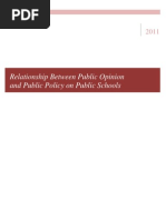 Relationship Between Public Opinion and Public Policy On Public Schools