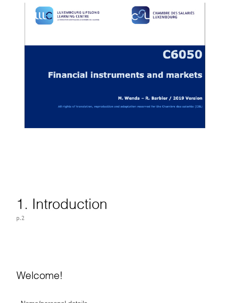 Financial Instruments and Markets | PDF | Cost Of Living | Bonds (Finance)