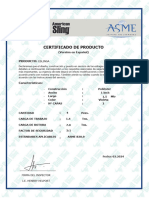 Certificado Eslinga Bull F5 1pulg 2C