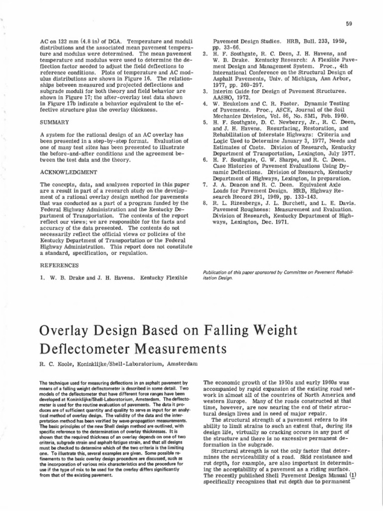 AC Overlay Design Using Deflectometer Data | PDF | Law | Science ...
