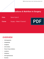 Common Medications Nutrition in Surgery