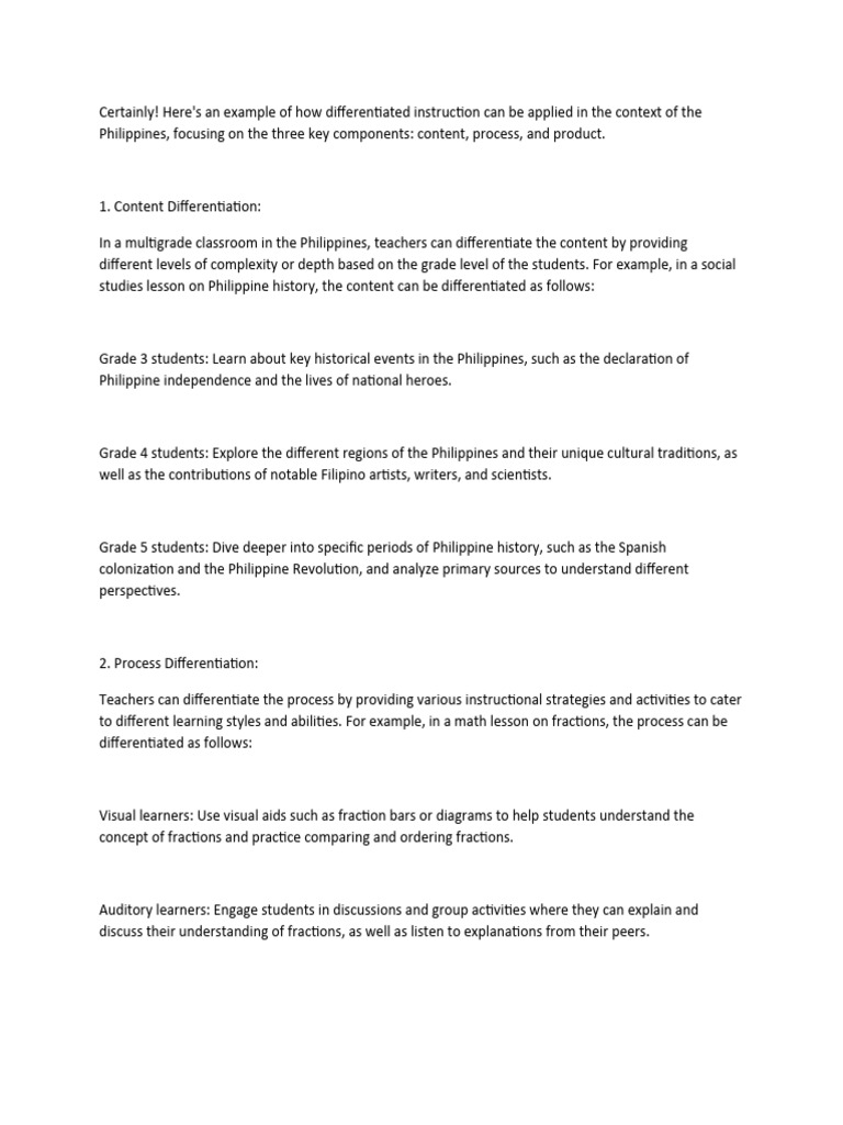 Differentiated Instruction in Multigrade Classrooms | PDF ...