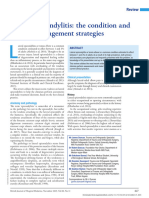 Epicondilitis Lateral. La Condición y Las Estrategias de Manejo Actuales