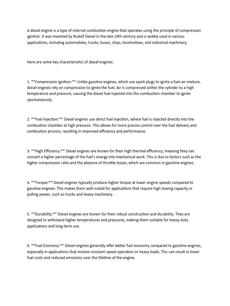 Diesel Engine Pdf Diesel Engine Internal Combustion Engine