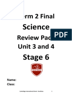 Stage 6 Science Term 2 Final Review Pack