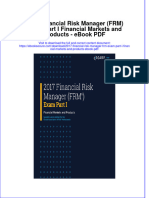 Download ebook 2017 Financial Risk Manager Frm Exam Part I Financial Markets And Products Pdf full chapter pdf