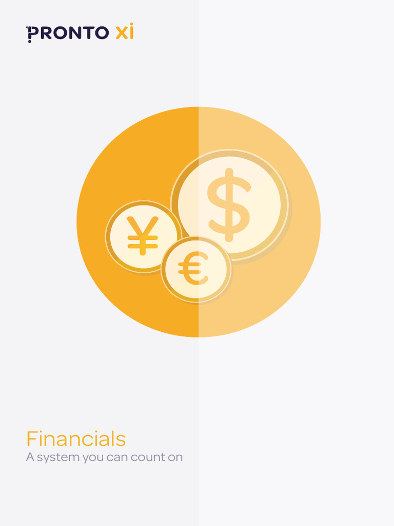 Pronto Xi 740 Solutions Overview 3 Financials | PDF | Accounts Payable ...
