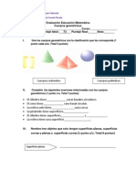 Evaluación Educación Matemática 3° Cuerpos Geométricos