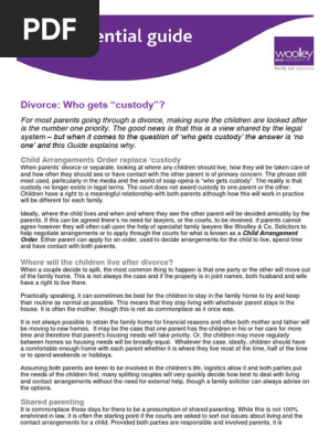 Divorce Who Gets Custody Woolley Co Guide