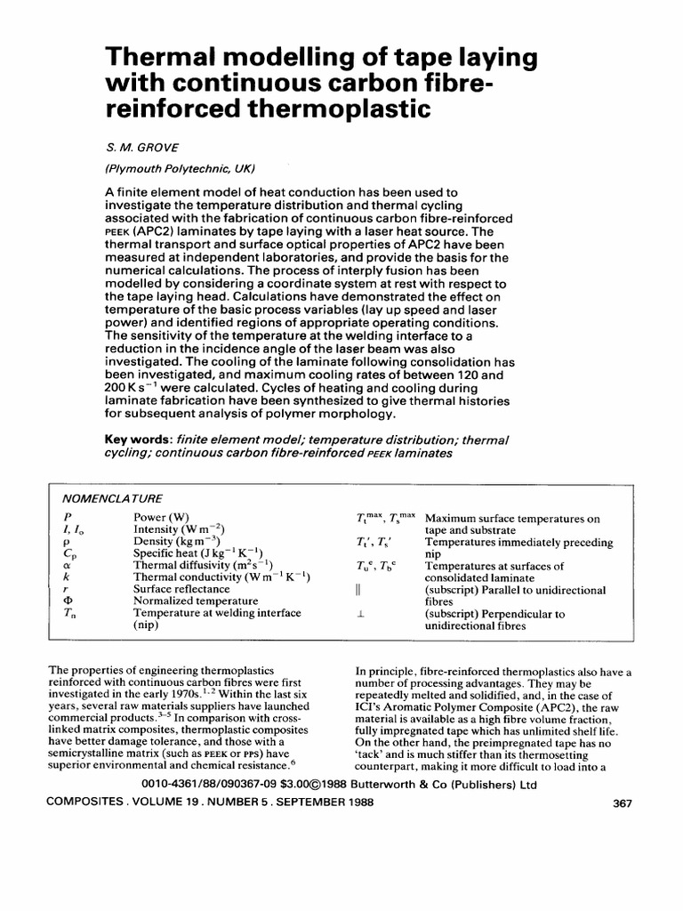 Thermal Modelling of Carbon Fibre Laminates | PDF | Composite Material ...
