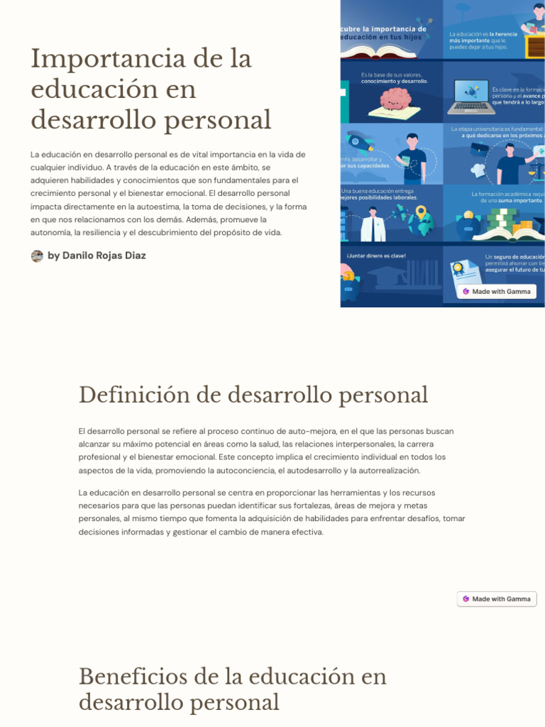 Educación y Crecimiento Personal | PDF | Desarrollo personal | Las ...