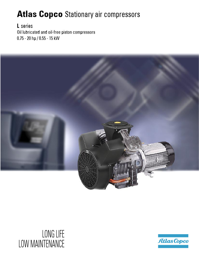 Atlas Copco L-Series Compressors Overview | PDF | Piston | Engines