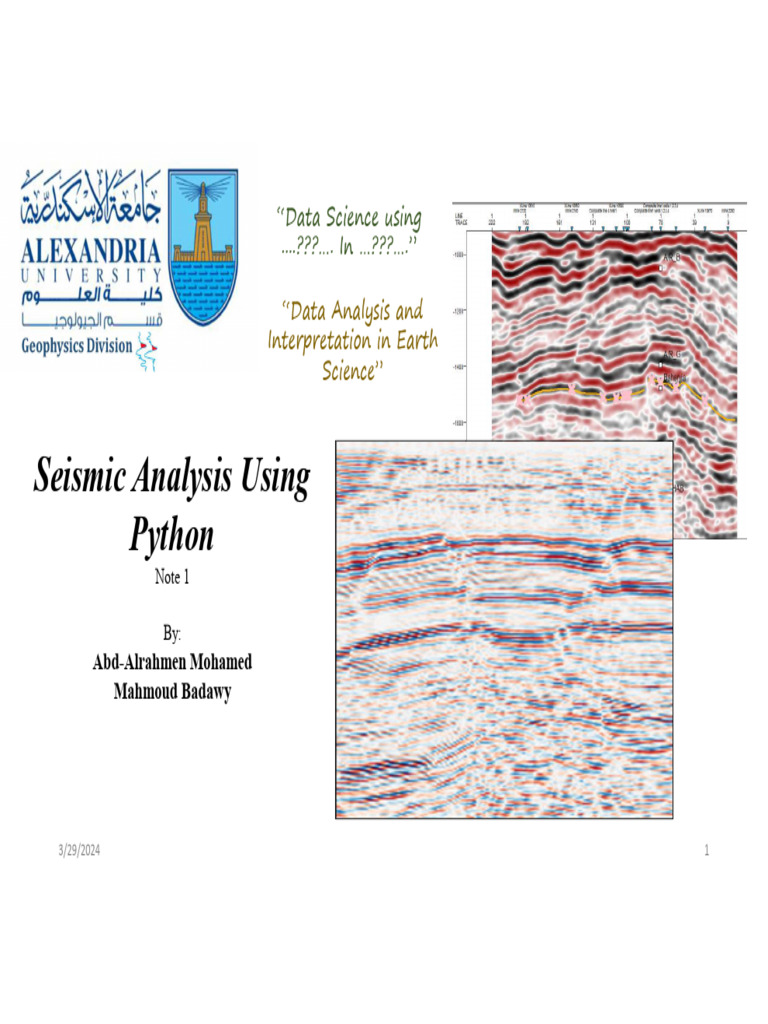 Seismic Visualisation Using Python Language - 240405 - 120657 | PDF ...