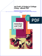 Download ebook Invention And Craft A Guide To College Writing Pdf full chapter pdf