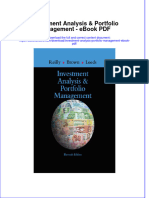 Download ebook Investment Analysis Portfolio Management Pdf full chapter pdf