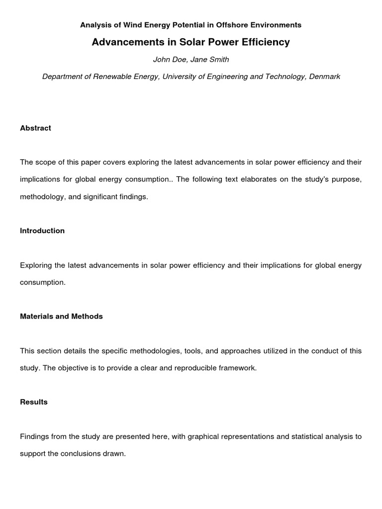 Advancements in Solar Power Efficiency Paper 0 | PDF