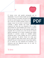 Carta Día de la madre Acuarela Rosa