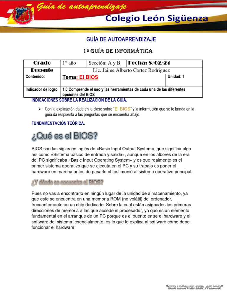 1º Guía De Informática 1 Año Pdf