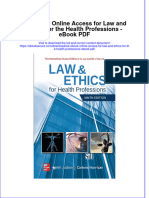 Ebook Ise Online Access For Law and Ethics For The Health Professions PDF Full Chapter PDF