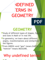 Undefined Terms in Geometry