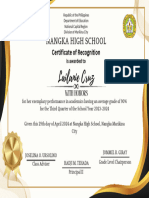 White and Gold Elegant Certificate of Achievement
