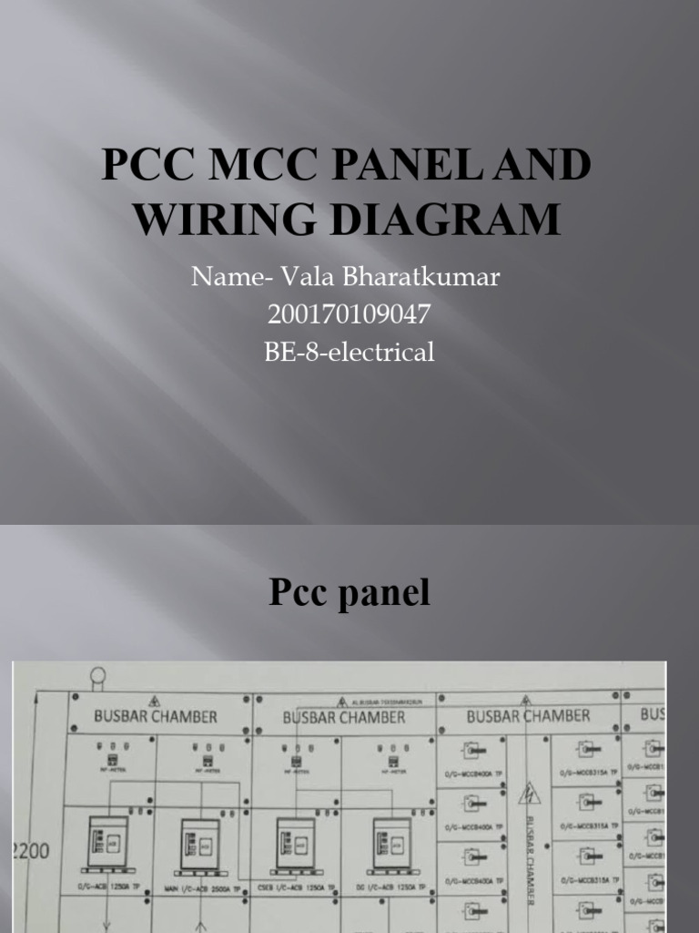 PCC MCC Panel And Wiring Diagram PDF 
