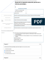 Examen - (AAB01) Cuestionario 2 - Desarrolle La Segunda Evaluación Parcial de La Unidad 3 - Estructura Del Informe Psicológico