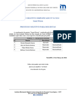 Resultado Final Edital 001-2024 - Projeto SMART PRISON