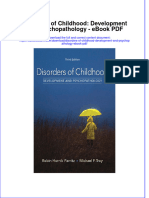 Ebook Disorders of Childhood Development and Psychopathology PDF Full Chapter PDF