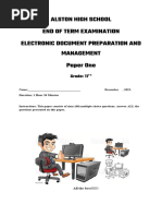 EDPM Grade 11 Paper 1-2023