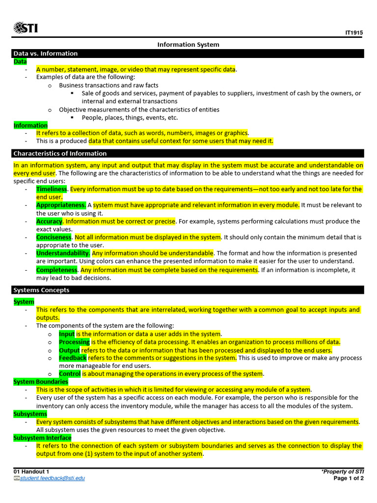 Overview of Information Systems | PDF | System | Information System