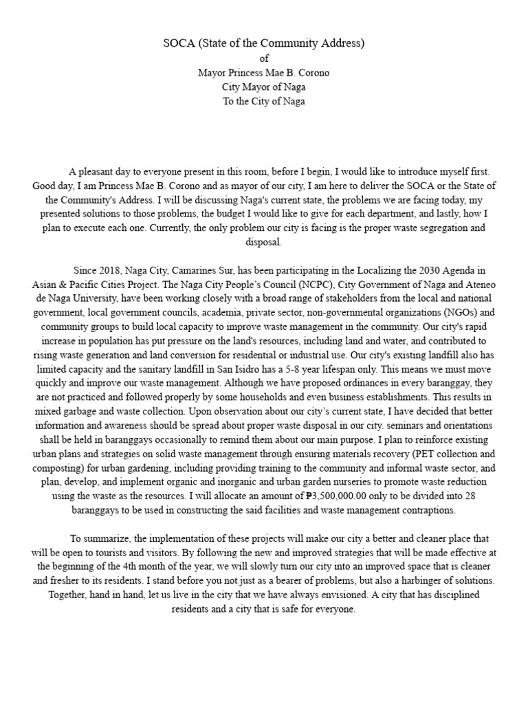 Soca Pdf Waste Management Waste