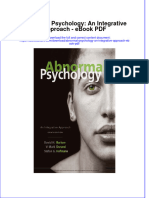Download ebook Abnormal Psychology An Integrative Approach Pdf full chapter pdf