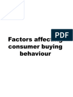 Factors Affecting Consumer Buying Behaviour