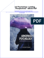 Ebook Abnormal Psychology Leading Research Perspectives PDF Full Chapter PDF